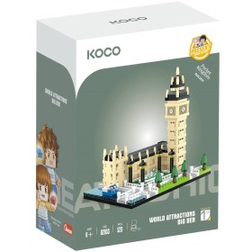 KOCO Stavebnice mini Big Ben 523 dílků + 2 figurky plast v krabici