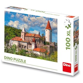 DINO Puzzle 100 dílků XL Hrad Křivoklát 47x33cm skládačka v krabici