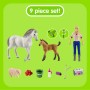 SCHLEICH Návštěva lékaře u klisny a hříběte herní set 2 koníci s doplňky