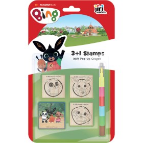 JIRI MODELS Razítka 3+1 set s pop-up voskovkou králíček Bing