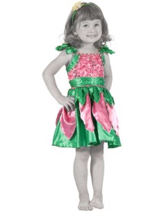 KARNEVAL Šaty VÍLA KVĚTINOVÁ vel. XS (92-104 cm) 3-4 let KOSTÝM