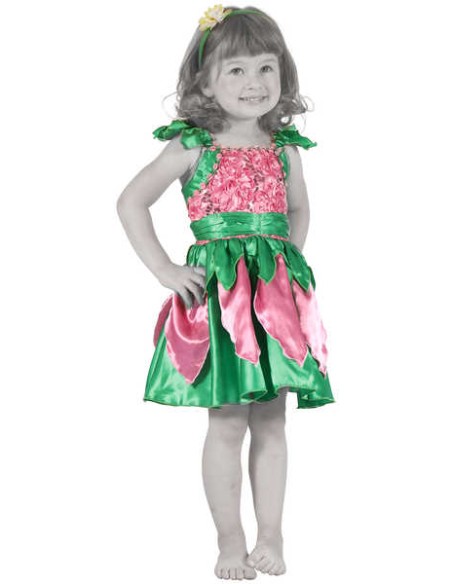 KARNEVAL Šaty VÍLA KVĚTINOVÁ vel. XS (92-104 cm) 3-4 let KOSTÝM