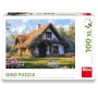 DINO Puzzle 100 dílků XL Chata v údolí 47x33cm skládačka v krabici