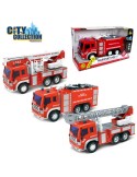 Auto City Collection hasičský vůz požární na setrvačník 3 druhy Světlo Zvuk plast