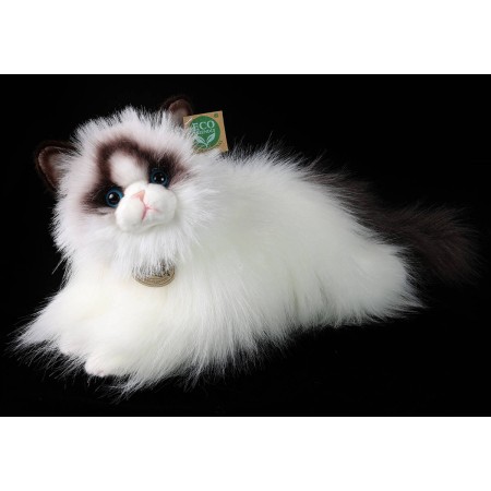 PLYŠ Kočka ragdoll 35cm ležící Eco-Friendly *PLYŠOVÉ HRAČKY*