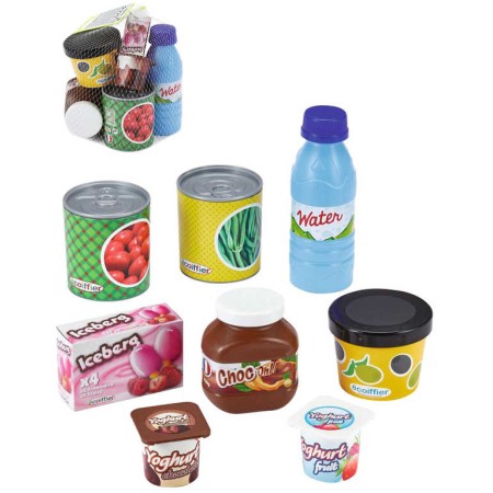 ECOIFFIER Baby potraviny plastové makety set 8ks v síťce
