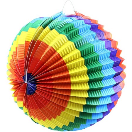 Lampión duhový koule 25cm krčený papír na svíčku
