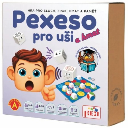 PEXI HRA Pexeso pro uši a hmat 8 smyslových her *SPOLEČENSKÉ HRY*