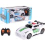 RC Auto bílé policie na vysílačku 27MHz na baterie 1:28 plná funkce