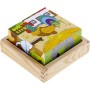 WOODY DŘEVO Kostky obrázkové 5cm statek set 4ks kubus *DŘEVĚNÉ HRAČKY*