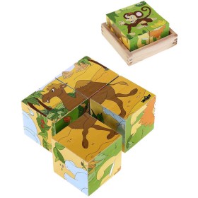 WOODY DŘEVO Kubus Safari obrázkové dětské kostky 4ks *DŘEVĚNÉ HRAČKY*