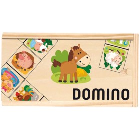 DŘEVO Hra Domino obrázkové zvířátka 28 kamenů *SPOLEČENSKÉ HRY*