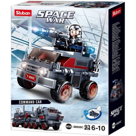 SLUBAN Space War Vozidlo s vodními děly 93 dílků + 1 figurka 6v1 STAVEBNICE