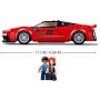 SLUBAN Model Bricks Auto červený italský sporťák 262 dílků + 2 figurky STAVEBNICE