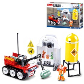 SLUBAN Fire Dálkově ovládaný robot 130 dílků + 1 figurka STAVEBNICE