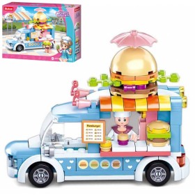 SLUBAN Girls Dream Mobilní hamburgerový stánek 154 dílků + 1 figurka STAVEBNICE