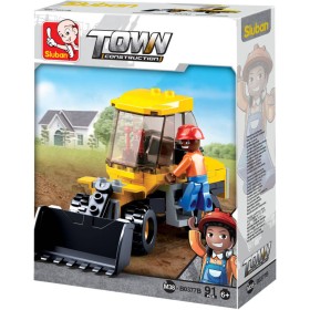 SLUBAN Town Nakladač malý 91 dílků + 1 figurka STAVEBNICE