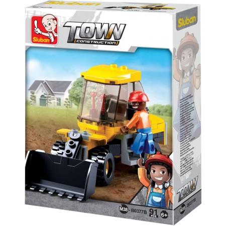 SLUBAN Town Nakladač malý 91 dílků + 1 figurka STAVEBNICE