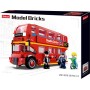 SLUBAN Model Bricks Autobus Double Decker 382 dílků + 3 figurky STAVEBNICE