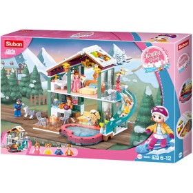 SLUBAN Girls Dream Chata na zimní dovolenou 439 dílků + 4 figurky STAVEBNICE