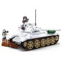 SLUBAN ARMY WWII Tank bílý T-34/85 518 dílků + 2 figurky STAVEBNICE