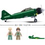 SLUBAN ARMY WWII Japonský stíhací letoun A6M 532 dílků + 2 figurky STAVEBNICE