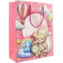 Taška dárková Medvídek pyžámko 26x32x10cm karton+plast 4 druhy