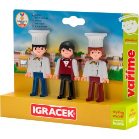 EFKO IGRÁČEK TRIO Vaříme set 3 figurky kloubové s doplňky