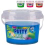 Sliz Putty King 350g XXL zábavná hmota sliz s glitry v kbelíku 4 barvy