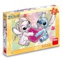 DINO Puzzle 24 dílků Stitch Love Story 26x18cm skládačka v krabici