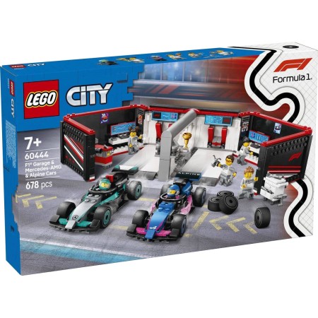 LEGO CITY Garáž F1 s vozy Mercedes-AMG a Alpine 60444 STAVEBNICE