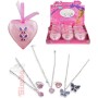 SIMBA Set prstýnek + náhrdelník dětská bižuterie v doze srdíčko plast různé druhy