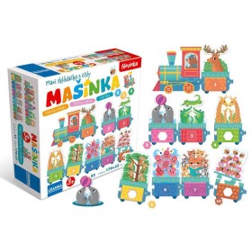 GRANNA Puzzle vzdělávací Mašinka 33 dílků skládačka 170x25cm v krabici
