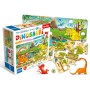 GRANNA Dinosauři vzdělávací puzzle 24 dílků 90x60cm XL skládačka s otvory