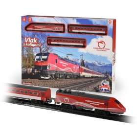 Vlak na baterie Naše železnice MINI Železniční Společnost Slovensko