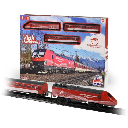 Vlak na baterie Naše železnice MINI Železniční Společnost Slovensko