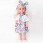 PLEJO Panenka s blonďatými vlásky 38 cm, květinové šaty