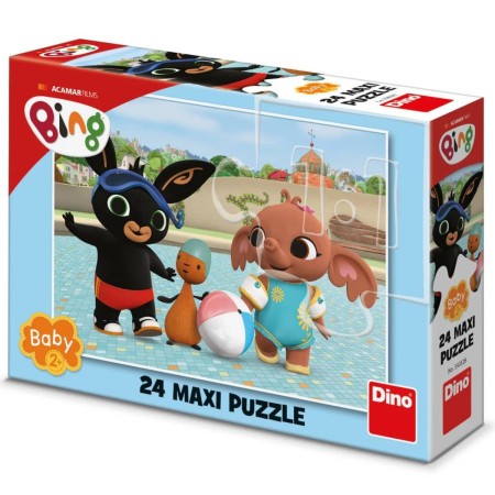 DINO Puzzle baby maxi 24 dílků Bing u bazénu 66x47cm skládačka