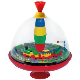 LENA Káča speciální baby vlček (vlk) hrající s vláčkem kov na baterie Zvuk