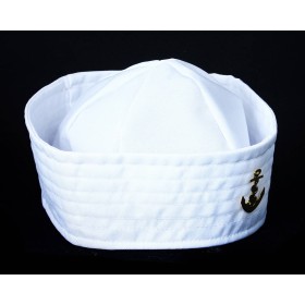 KARNEVAL Čepice námořní bílá s odznakem *KARNEVALOVÝ DOPLNĚK*