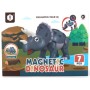 Stavebnice dino magnetická Triceratops 3D 7 dílků v krabici