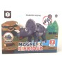 Stavebnice dino magnetická Triceratops 3D 7 dílků v krabici