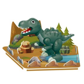 Stavebnice dino magnetická Tyrannosaurus 3D 7 dílků v krabici