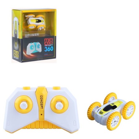 RC Auto kaskadérské na vysílačku 2,4GHz přetáčení o 360° žluté na baterie