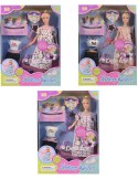Panenka Defa Lucy 30cm těhotná maminka set s dvojčaty a doplňky 2 druhy