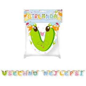 Párty girlanda papírová narozeninová Všechno nejlepší v sáčku