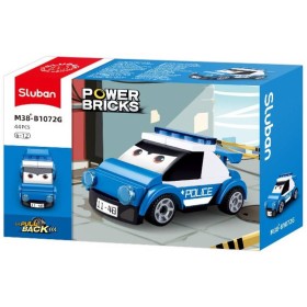 SLUBAN Power Bricks Auto policie s očima zpětný chod 44 dílků STAVEBNICE