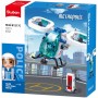 SLUBAN Metropolis Policejní vrtulník 135 dílků + figurka STAVEBNICE