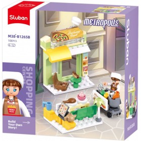 SLUBAN Metropolis Rychlé občerstvení 108 dílků + figurka STAVEBNICE