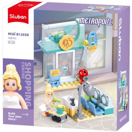 SLUBAN Metropolis Kadeřnictví 105 dílků + figurka STAVEBNICE